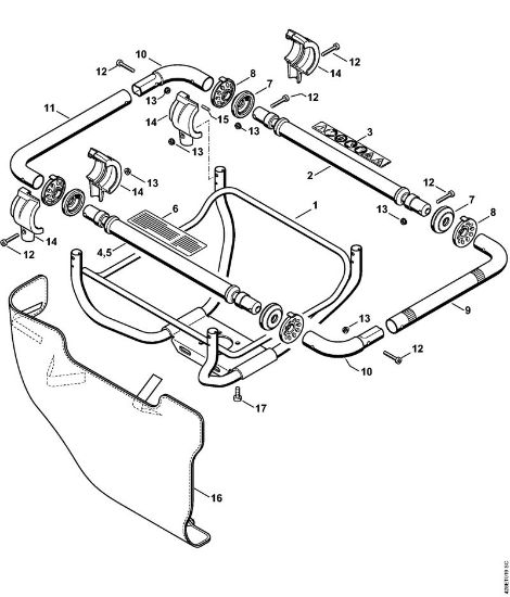 Handlebar BT 121 BT 121-Z brand Stihl