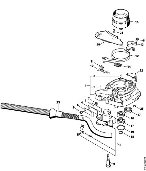 Clutch housing, Brake BT 130 BT 130-Z brand Stihl