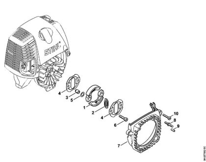 Clutch, Fan housing BT 130 BT 130-Z brand Stihl
