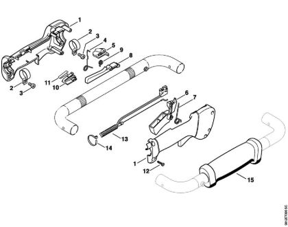 Control handle BT 130 BT 130-Z brand Stihl