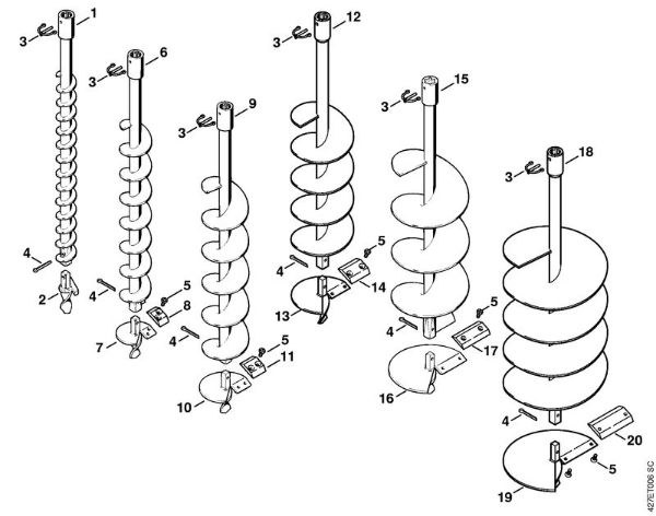 Earth auger BT 130 BT 130-Z brand Stihl
