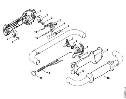 Control handle BT 131 BT 131 brand Stihl