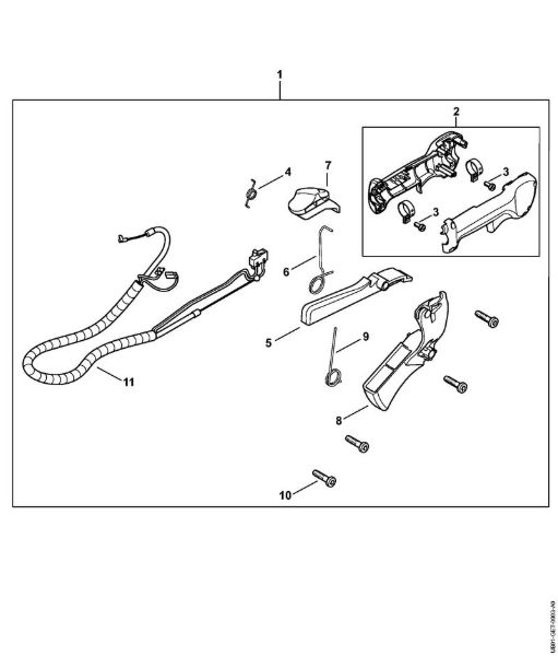 Control handle BT 230 BT 230 brand Stihl
