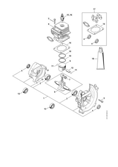 Picture of Crankcase, Cylinder BT 230