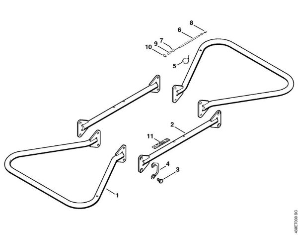 Support frame BT 308 BT 308 brand Stihl