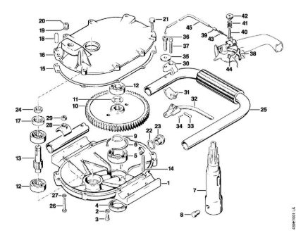 Gear housing, Boring spindle, Handle frame BT 309 BT 309 brand Stihl
