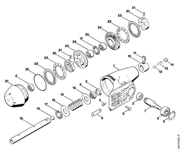 BT 310 Gear head BT 310, BT 311 BT 310 brand Stihl
