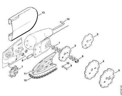 BT 311 Drive parts, Guide bar BT 310, BT 311 BT 311 brand Stihl