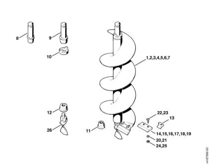 Augers BT 360 BT 360 brand Stihl