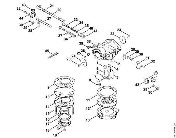 Carburetor HL-327 BT 360 BT 360 brand Stihl