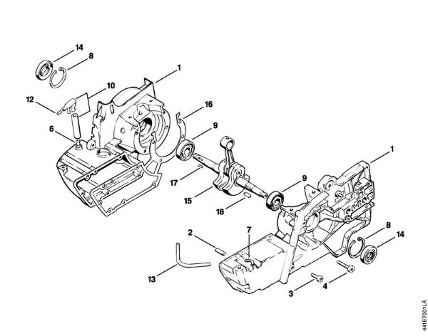 Crankcase BT 360 BT 360 brand Stihl