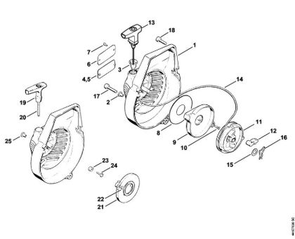 Rewind starter BT 360 BT 360 brand Stihl