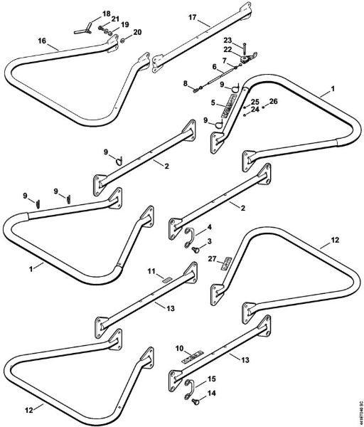 Support frame BT 360 BT 360 brand Stihl