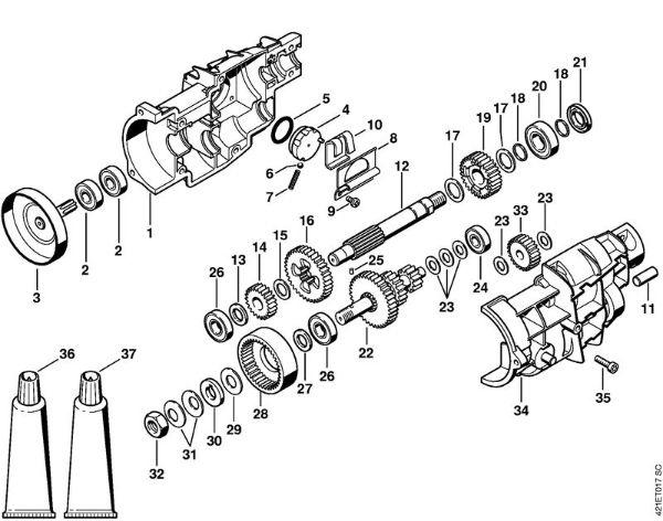 Gear head BT 45 BT 45-Z brand Stihl