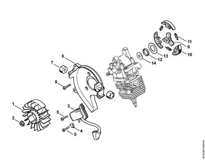 Ignition system, Clutch BT 45 BT 45-Z brand Stihl
