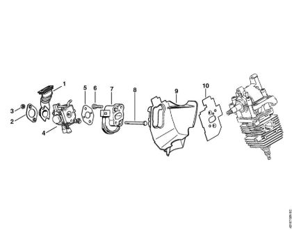 Manifold, Spacer flange BT 45 BT 45-Z brand Stihl