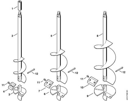 Planting hole drill BT 45 BT 45-Z brand Stihl