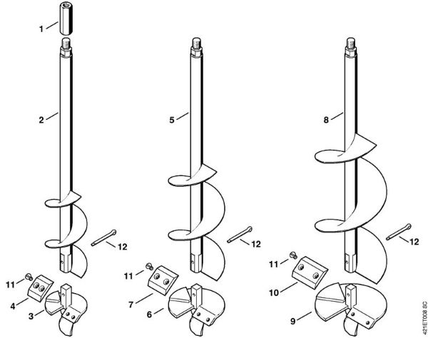 Planting hole drill BT 45 BT 45-Z brand Stihl