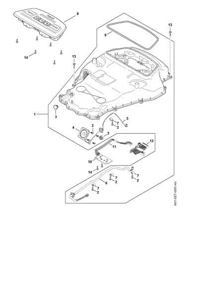 Picture of B - Housing upper part iMOW 5.0 EVO