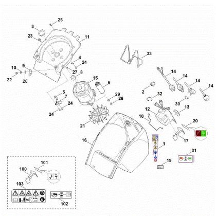 Picture of C - Housing, Electric motor GHE 355.0