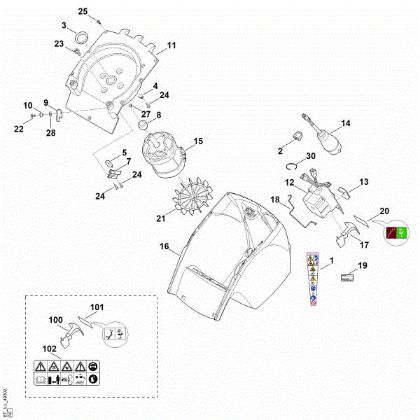 Picture of C - Housing, Electric motor GHE 375.0