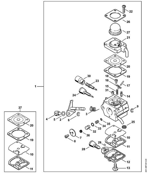Carburetor C1Q-S79 MultiEngines (MM) MM 55 brand Stihl