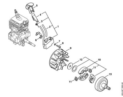 Ignition system, Clutch MultiEngines (MM) MM 56 brand Stihl