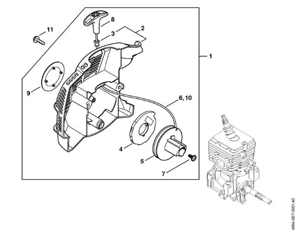 Rewind starter MultiEngines (MM) MM 56 brand Stihl