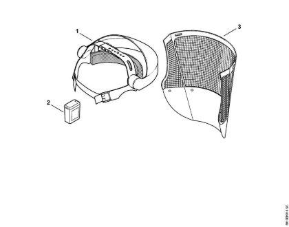 Face shield - earmuff set long -0536 Face shields and ear defenders Face shield/earmuff set, window, long brand Stihl
