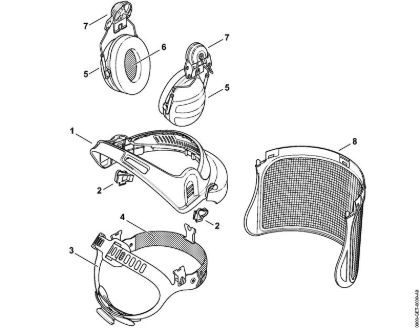 Face shield - earmuff set G500 Face shields and ear defenders Face/ear protection G500 / ADVANCE GPA 28 brand Stihl