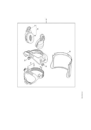 Picture of Face shield - earmuff set G500 PC Face/ear protection G500 PC / ADVANCE GPC 28