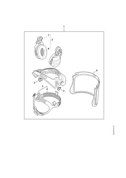 Picture of Face shield - earmuff set G500 PC Face/ear protection G500 PC / ADVANCE GPC 28