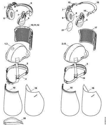Helmet sets EXTREM Head protection Helmet set EXTREM brand Stihl
