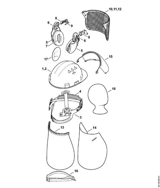 Helmet set PROFI Head protection Helmet set PROFI, straight style brand Stihl