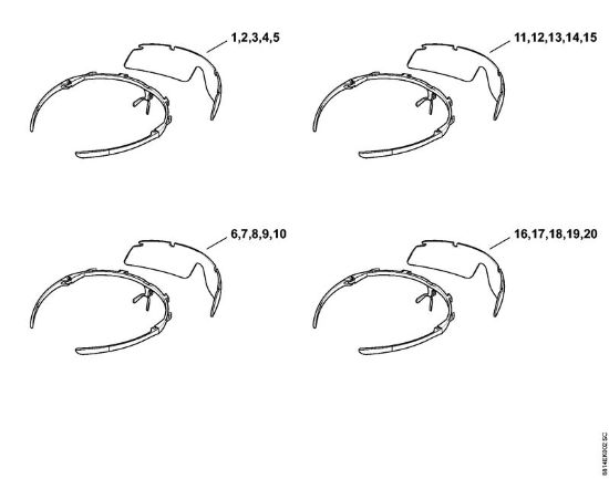 SUPER FIT safety glasses Face shields and ear defenders SUPER FIT safety glasses, tinted brand Stihl
