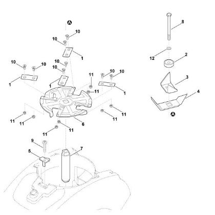 Picture of F - Blade set (shredding) GB 460 C