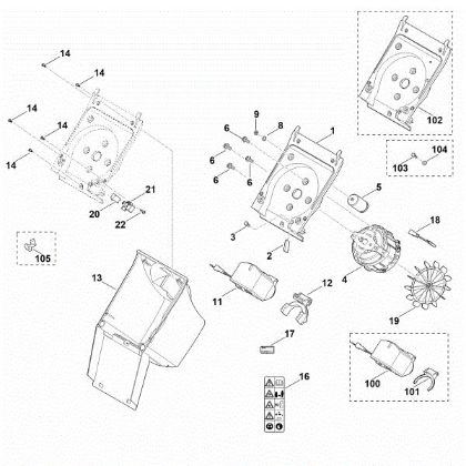 Picture of B - Housing, Electric motor GE 103.1