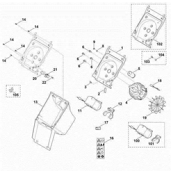 Picture of B - Housing, Electric motor GE 103.1