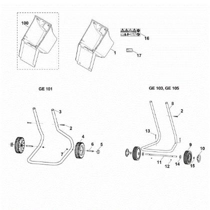 Picture of B - Wheel carrier GE 105