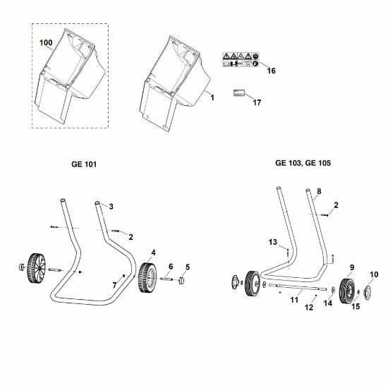 Picture of B - Wheel carrier GE 105