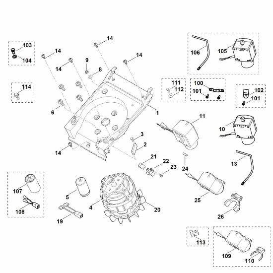 Picture of C - Motor, switch GE 105