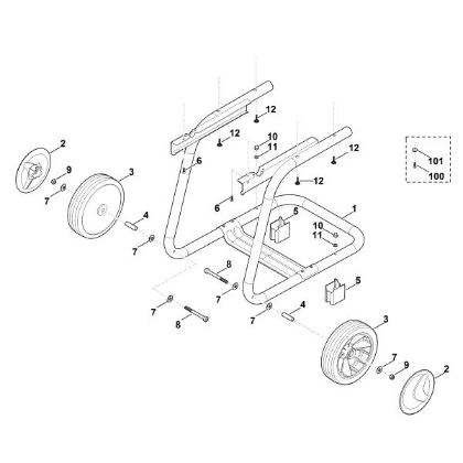 Picture of B - Wheel carrier GE 135.0 L