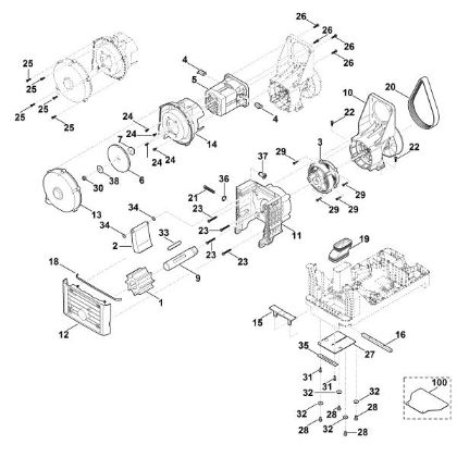 Picture of C - Motor, cutting system GE 135.0 L
