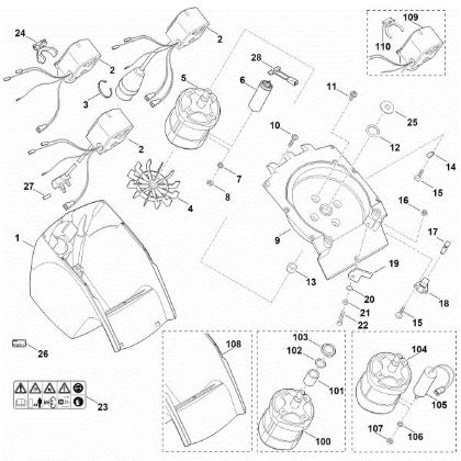 Picture of B - Housing, Electric motor GE 260 S