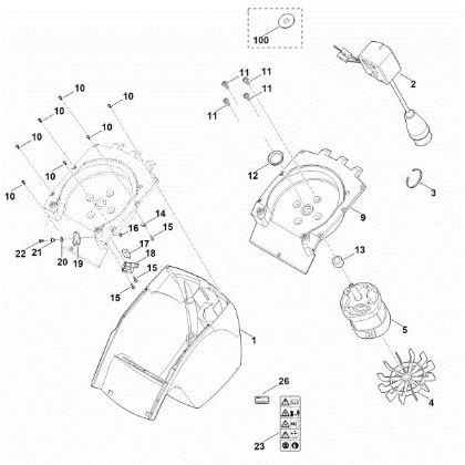 Picture of B - Housing, Electric motor GE 260.1