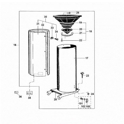 Picture of E - Feed chute GE 325, GE 335 GE 320