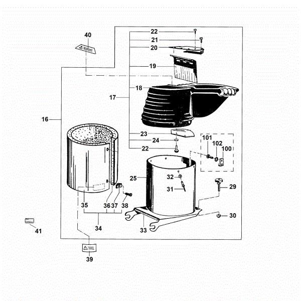 Picture of D - Feed chute GE 320, GE 330 GE 330
