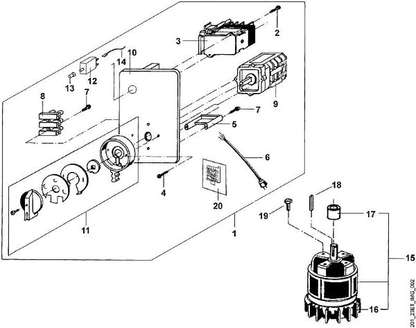 B - Motor, switch GE GE 335 brand Viking