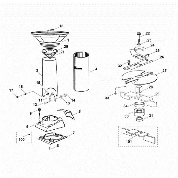 Picture of D - Funnel, blade set GE 345