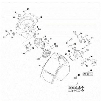 Picture of C - Housing, Electric motor GE 355.1